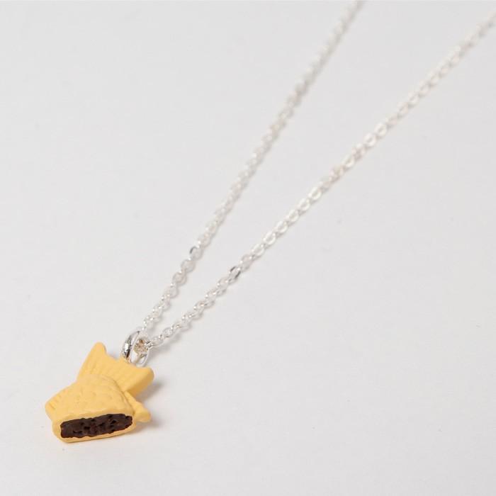 ジャムホームメイド TAIYAKI SHARE NECKLACE jgnc016 彼女が尻尾、僕が頭 たい焼き ペア ネックレス プレゼント 誕生日 クリスマス バレンタイン | JAM HOME MADE | 02