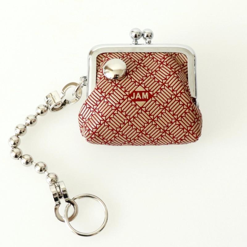 JAMHOME MADE ジャムホームメイド がま口コインケース 鹿革 アクセサリーケース レザー 本革 レッド ブランド おしゃれ プレゼント | JAM HOME MADE | 01