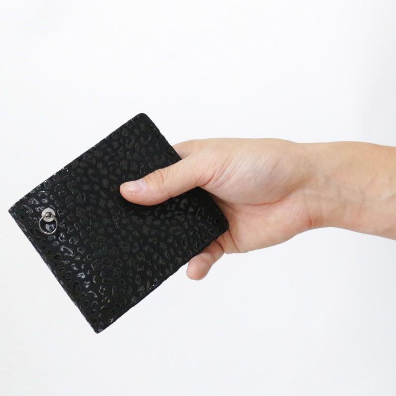 JAM HOME MADE ジャムホームメイド 印傳 印伝屋 二つ折り財布 レオパード柄 ミディアムウォレット 本革 鹿革 ディアスキン 牛革 カウレザー ギフト プレゼント | JAM HOME MADE | 10