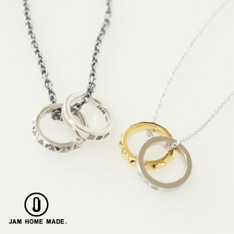JAM HOME MADE ジャムホームメイド スタッズダブルラブベビーリングネックレス ペア アクセサリー プレゼント 記念日 誕生日 お揃い ブランド おしゃれ | JAM HOME MADE