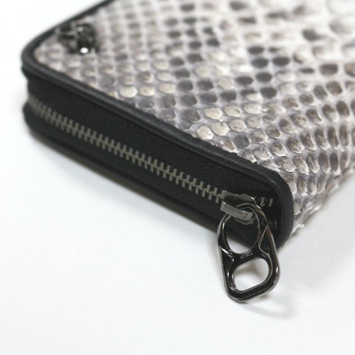 JAM HOME MADE ジャムホームメイド リアルパイソンジップロングウォレット -NATURAL- 長財布 メンズ 記念日 蛇革 牛革 ラウンドジップ | JAM HOME MADE | 01