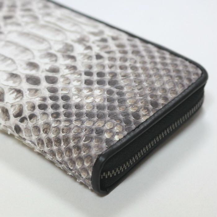 JAM HOME MADE ジャムホームメイド リアルパイソンジップロングウォレット -NATURAL- 長財布 メンズ 記念日 蛇革 牛革 ラウンドジップ | JAM HOME MADE | 02