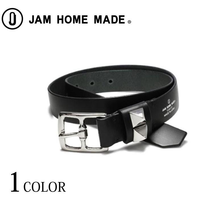 JAM HOME MADE ジャムホームメイド POST プレーンスタッズベルト -SINGLE- レザー ブラック メンズ mens | JAM HOME MADE