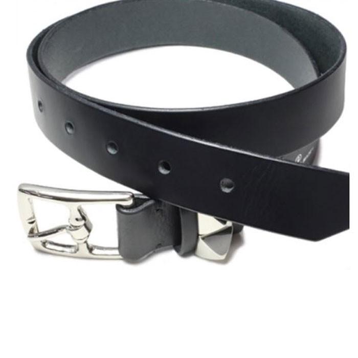 JAM HOME MADE ジャムホームメイド POST プレーンスタッズベルト -SINGLE- レザー ブラック メンズ mens | JAM HOME MADE | 03