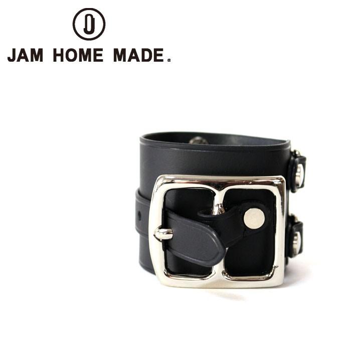 JAM HOME MADE ジャムホームメイド POST レザーダブルブレスレット -BLACK- 本革 レザー ブラック メンズ | JAM HOME MADE