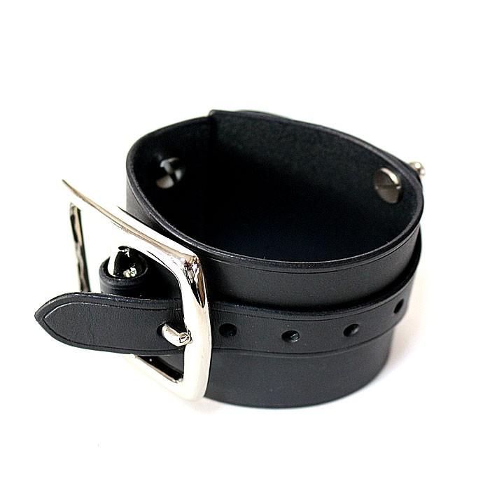 JAM HOME MADE ジャムホームメイド POST レザーダブルブレスレット -BLACK- 本革 レザー ブラック メンズ | JAM HOME MADE | 02