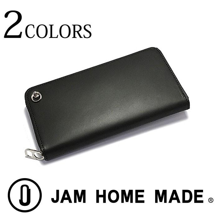 JAM HOME MADE ジャムホームメイド 長財布 ジップロングウォレット 本革 レザー メンズ レディース 財布 ブラック | JAM HOME MADE