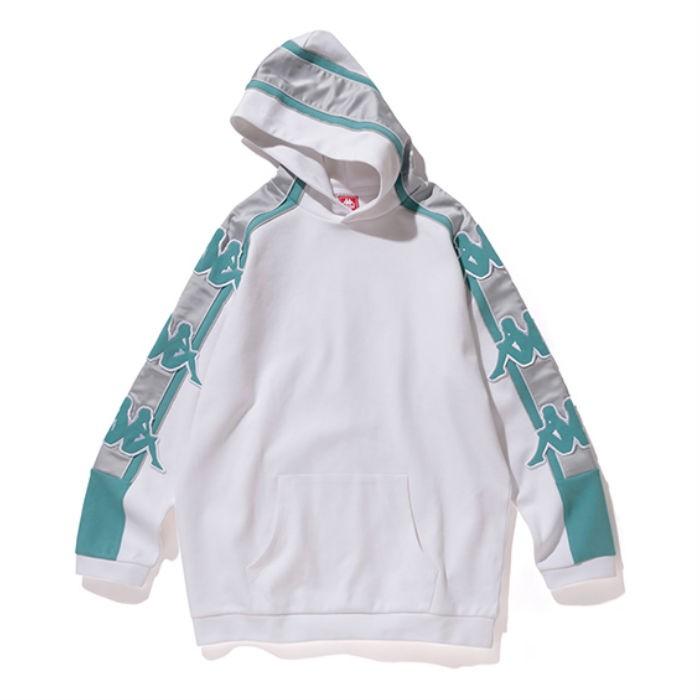 Kappa カッパ スウェットフーディー パーカ BANDA バンダ メンズ レディース ストリート オーバーサイズ ビッグシルエット ロゴ プルオーバー パーカー | Kappa | 01