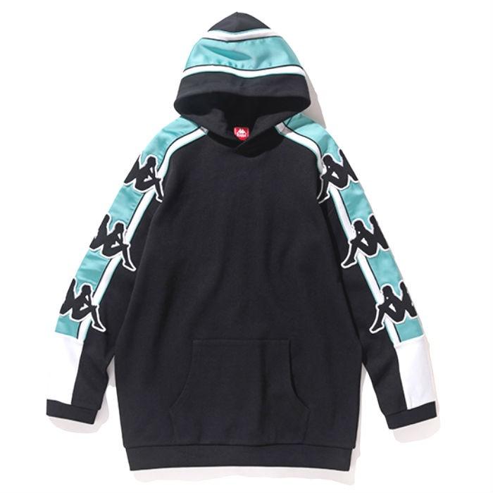 Kappa カッパ スウェットフーディー パーカ BANDA バンダ メンズ レディース ストリート オーバーサイズ ビッグシルエット ロゴ プルオーバー パーカー | Kappa | 05