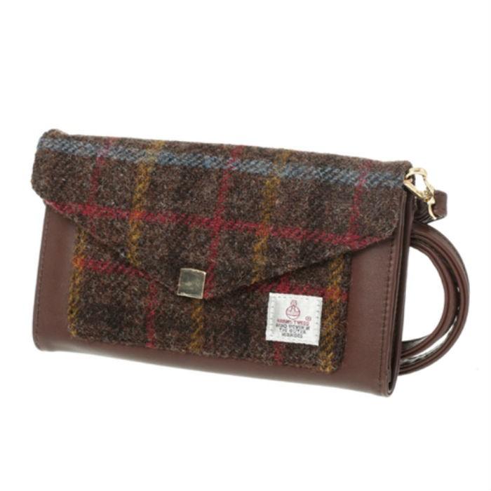 ハリスツイード HARRIS TWEED フラップウォレットショルダー 財布 ショルダーバッグ 女性 肩掛け |  | 01