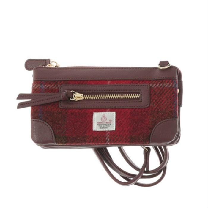 ハリスツイード HARRIS TWEED ウォレットショルダー 財布 ショルダーバッグ ブラック ワイン ブラウン khb1704 |  | 02