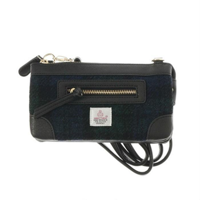 ハリスツイード HARRIS TWEED ウォレットショルダー 財布 ショルダーバッグ ブラック ワイン ブラウン khb1704 |  | 03