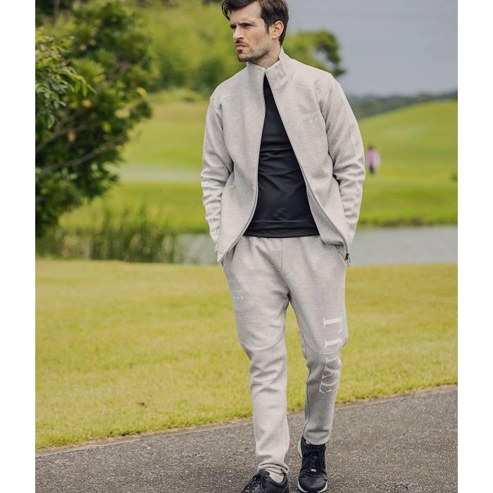 SALE セール LUXEAKMPLUS リュクスエイケイエムプラス スムースロゴロングパンツ メンズ スウェットパンツ シンプル スポーツ ゴルフ GOLF | LUXE AKM PLUS | 07