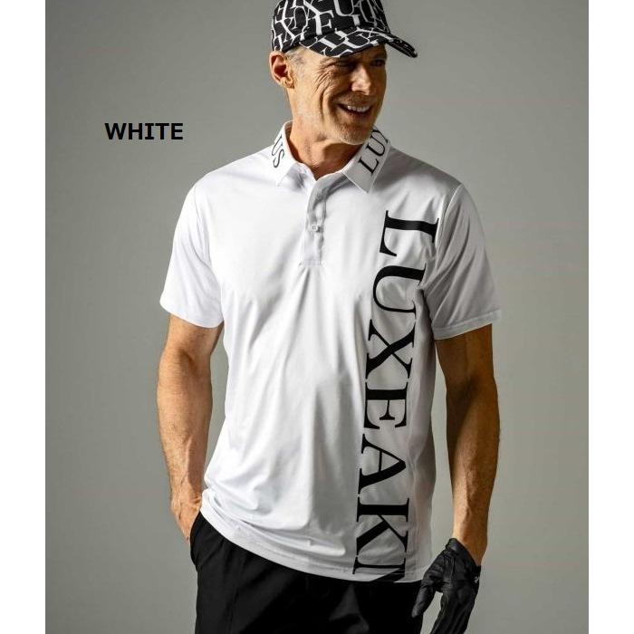 SALE セール LUXEAKMPLUS リュクスエイケイエムプラス バーチカルロゴ半袖ポロシャツ ゴルフ GOLF スポーツ カジュアル | LUXE AKM PLUS | 14