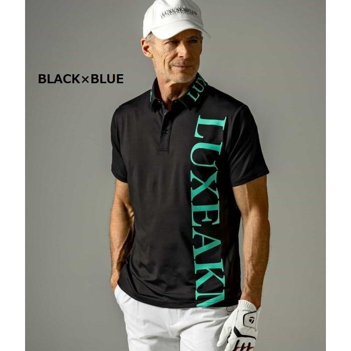 SALE セール LUXEAKMPLUS リュクスエイケイエムプラス バーチカルロゴ半袖ポロシャツ ゴルフ GOLF スポーツ カジュアル | LUXE AKM PLUS | 04