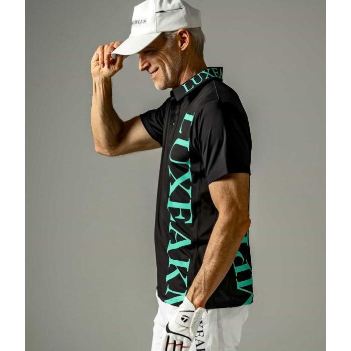 SALE セール LUXEAKMPLUS リュクスエイケイエムプラス バーチカルロゴ半袖ポロシャツ ゴルフ GOLF スポーツ カジュアル | LUXE AKM PLUS | 05