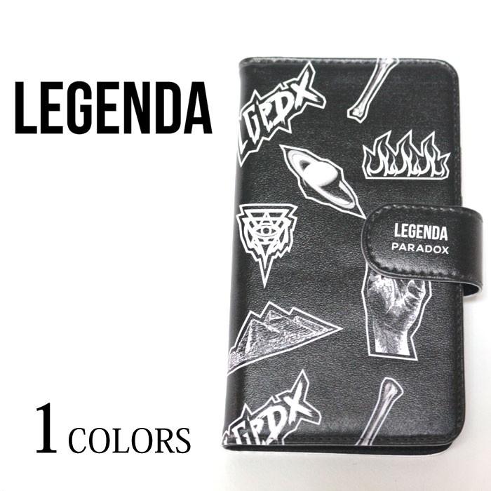 LEGENDA レジェンダ パラドックス PARADOXコラボ 考古学 Mobile Case[LEA247] 手帳型 携帯ケース ブラック | 