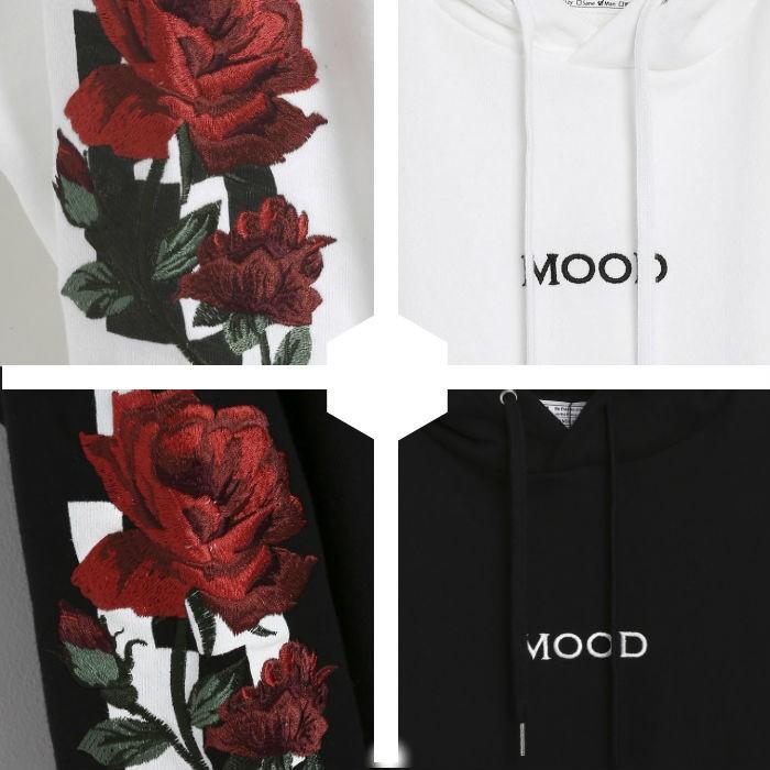 LEGENDA レジェンダ CHEKER×ROSE EMBROIDERY ルーズシルエットプルオーバーパーカー オバーサイズ パーカー |  | 07