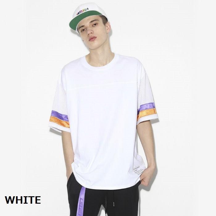 レジェンダ メッシュコンビ ルーズシルエット クルーネックTシャツ ストリート カジュアル ビッグサイズLEC650 |  | 01