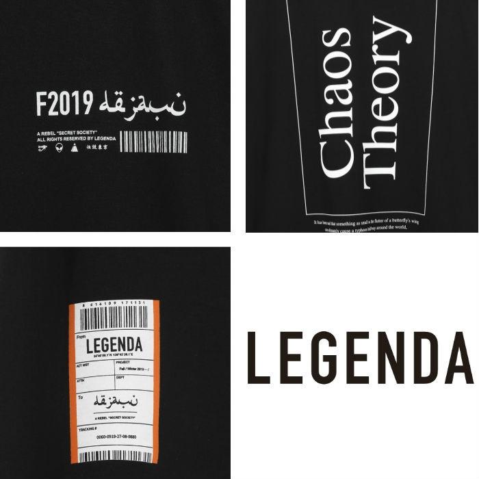 LEGENDA レジェンダ Chaos Theory ルーズシルエットクルーネックTシャツ メンズ カジュアル ストリート プリント オーバーサイズ 半袖 プレゼント |  | 06