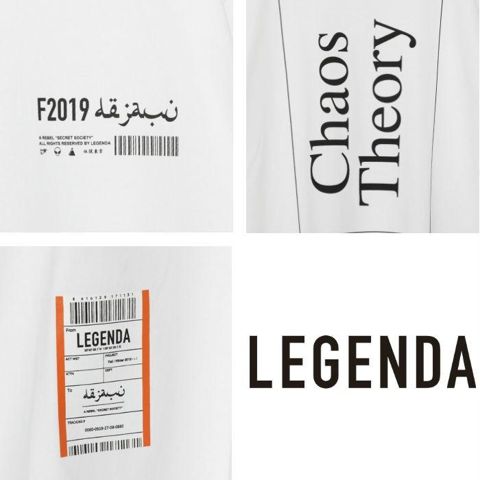 LEGENDA レジェンダ Chaos Theory ルーズシルエットクルーネックTシャツ メンズ カジュアル ストリート プリント オーバーサイズ 半袖 プレゼント |  | 11