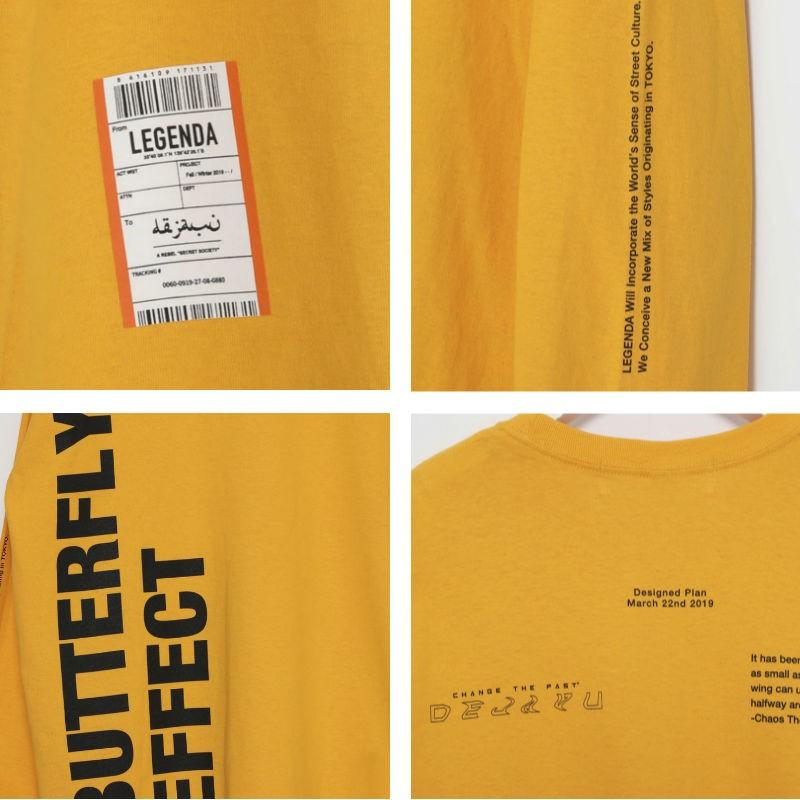 レジェンダ LEGENDA ロンT BUTTERFLY EFFECT ルーズシルエットクルーネックロンT カットソー 長袖 ロンT カジュアル ストリート オーバーサイズ ユニセックス |  | 06