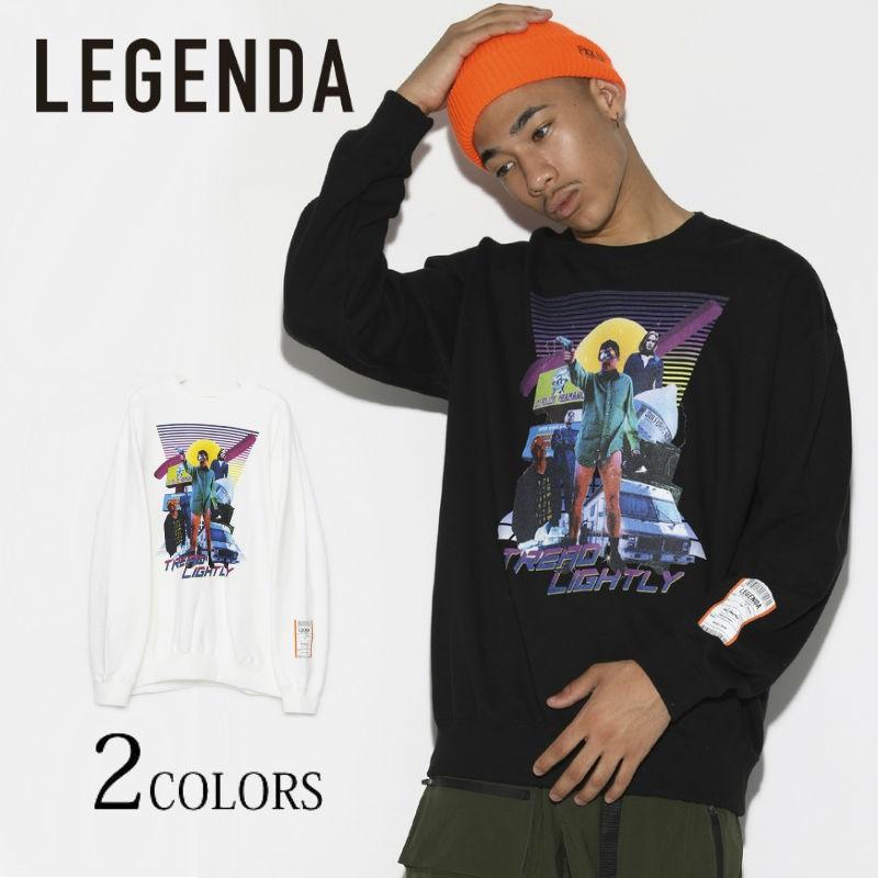 レジェンダ LEGENDA TREAD LIGHTLY ルーズシルエットスウェットトレーナー オーバーサイズ シルエット ストリート カジュアル | 