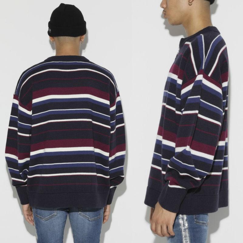 LEGENDA レジェンダ Half Zip COLOR Sweater ニット セーター ボーダー メンズ レディース ユニセックス |  | 08