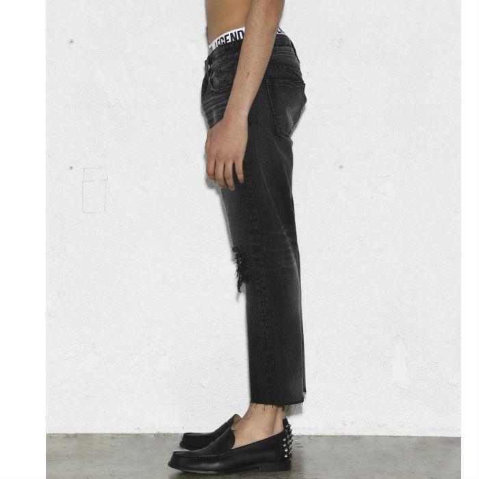 [SALE 50%OFF]LEGENDA レジェンダ Cropped Hem Crash デニムパンツ ジーンズ パンツ メンズ アンクル丈 |  | 05