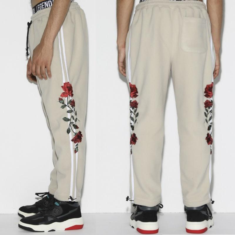 LEGENDA レジェンダ Rose Embroidery Side line Fleese Pants フリースラインパンツ メンズ カジュアル ストリート 薔薇 ばら ローズ 刺繍 |  | 08