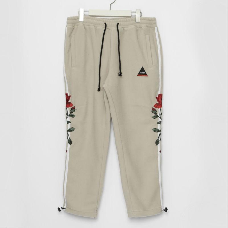 LEGENDA レジェンダ Rose Embroidery Side line Fleese Pants フリースラインパンツ メンズ カジュアル ストリート 薔薇 ばら ローズ 刺繍 |  | 09