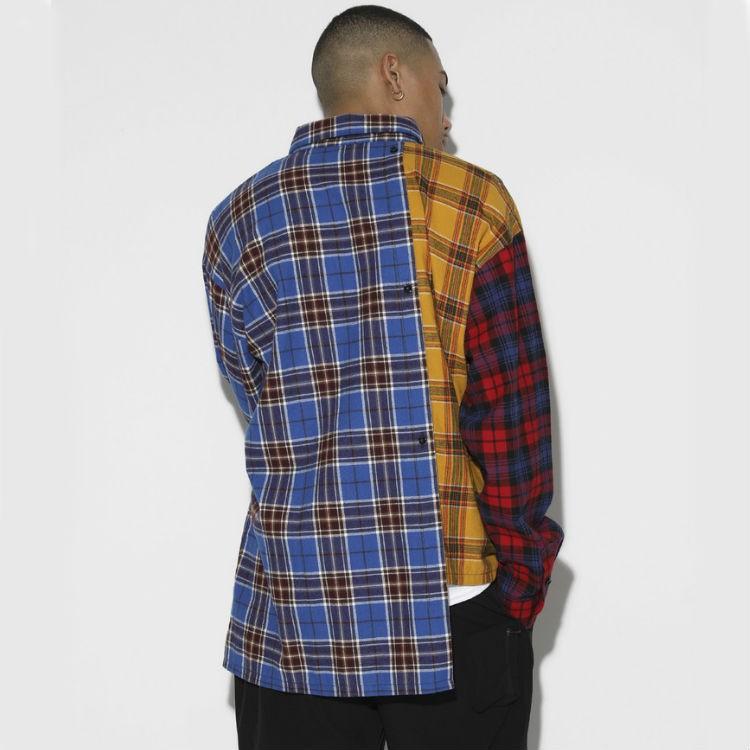 Legenda レジェンダ Crazy Pattern Asymmetry Check Shirt クレイジーパターン ドッキングシャツ チェックシャツ Les144 Upper Gate 通販 Yahoo ショッピング