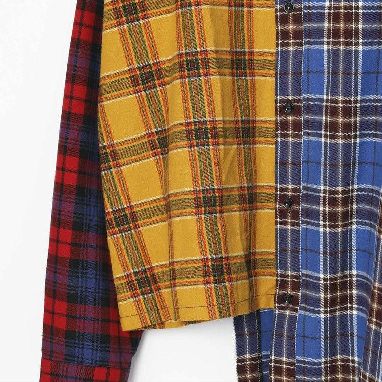 Legenda レジェンダ Crazy Pattern Asymmetry Check Shirt クレイジーパターン ドッキングシャツ チェックシャツ Les144 Upper Gate 通販 Yahoo ショッピング