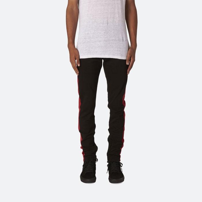 mnml ミニマル M75 TRACK STRETCH DENIM BLACK-RED トラック ストレッチ デニム ラインデニムパンツ トラックパンツ スキニー |  | 01