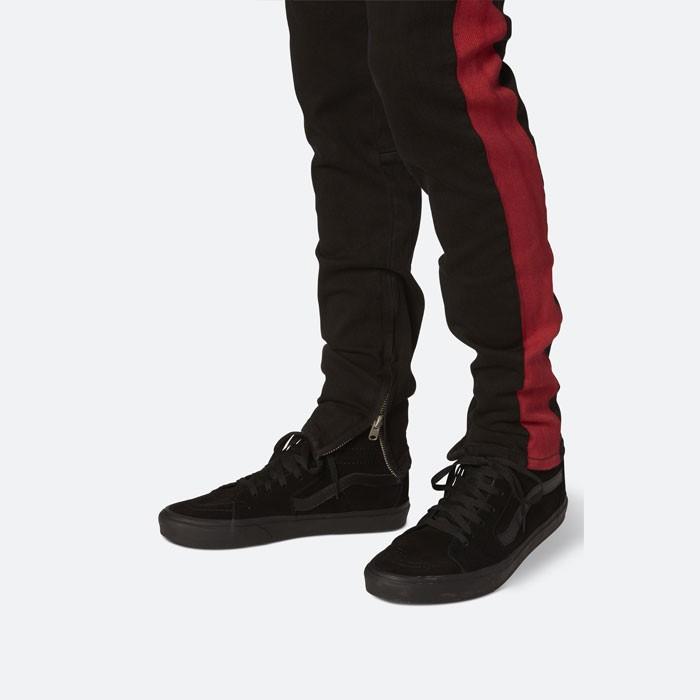 mnml ミニマル M75 TRACK STRETCH DENIM BLACK-RED トラック ストレッチ デニム ラインデニムパンツ トラックパンツ スキニー |  | 07