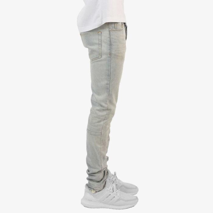 mnml ミニマル Denim Blue 裾ZIP ジップ クラッシュデニムパンツ スリム スキニーパンツ デニム ブランド |  | 02