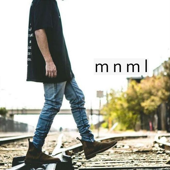 mnml ミニマル Denim Blue 裾ZIP ジップ クラッシュデニムパンツ スリム スキニーパンツ デニム ブランド |  | 05