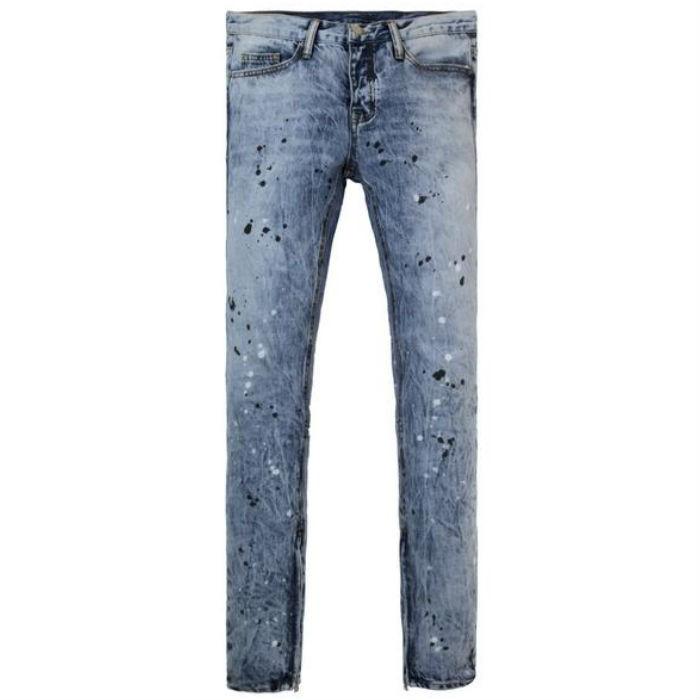 ミニマル 裾ZIP ジップ ダメージジーンズ mnml M69 Denim - Blue スキニーデニム メンズ スキニーパンツ |  | 04