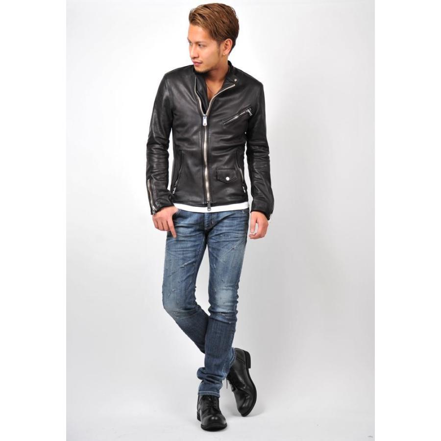 BUFFFALOBOBS バッファローボブス RUSTY ラスティ シングルレザーライダース ブラック |  | 01