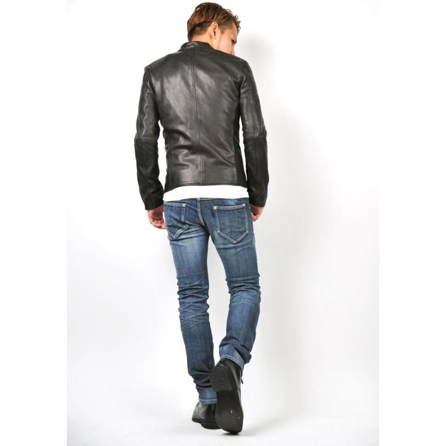 BUFFFALOBOBS バッファローボブス RUSTY ラスティ シングルレザーライダース ブラック |  | 02