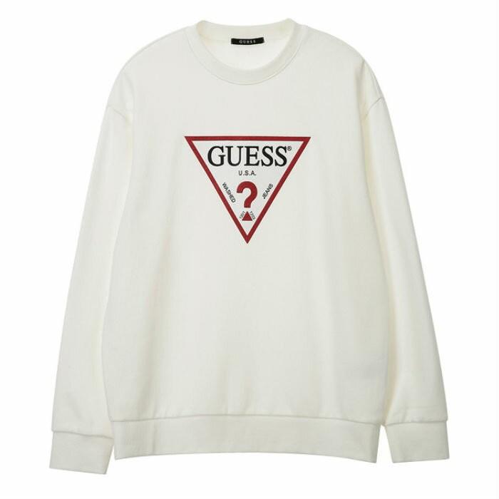 ゲス GUESS 発砲三角ロゴプリントスウェット トレーナー メンズ レディース ユニセックス 秋冬 長袖 ブラック グレー アイボリー レッド | GUESS | 07