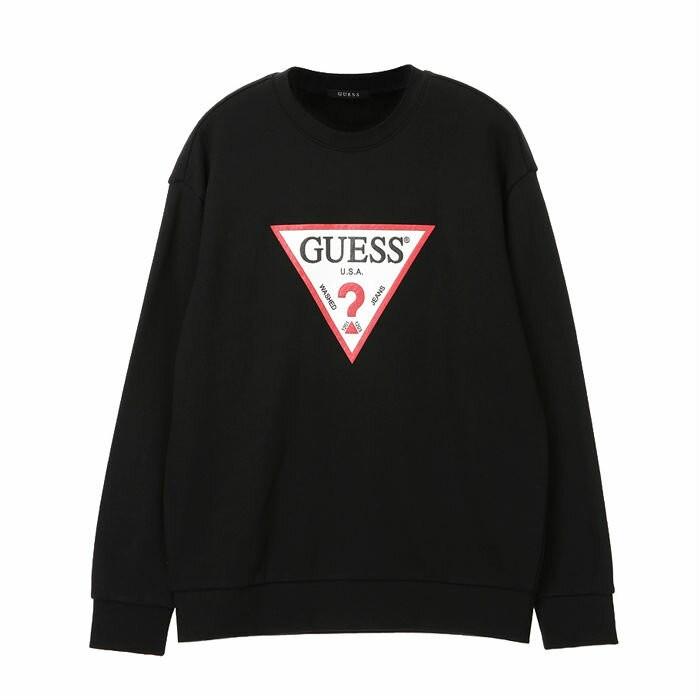 GUESS ゲス 発砲三角ロゴプリントスウェット トレーナー メンズ GUESS ゲス 発砲三角ロゴプリントスウェット トレーナー メンズ