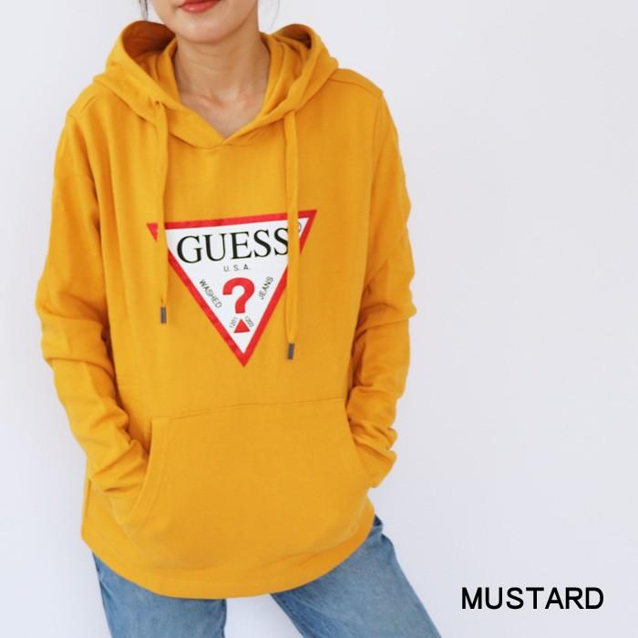 ゲス GUESS パーカー スウェット トレーナー フーディー スウェットパーカー ロゴプリント 定番ロゴ 厚手 メンズ スエット 2019年秋冬 新作モデル 新色 送料無料 GUESS（ゲス） パーカー トライアングルロゴパーカー メンズ