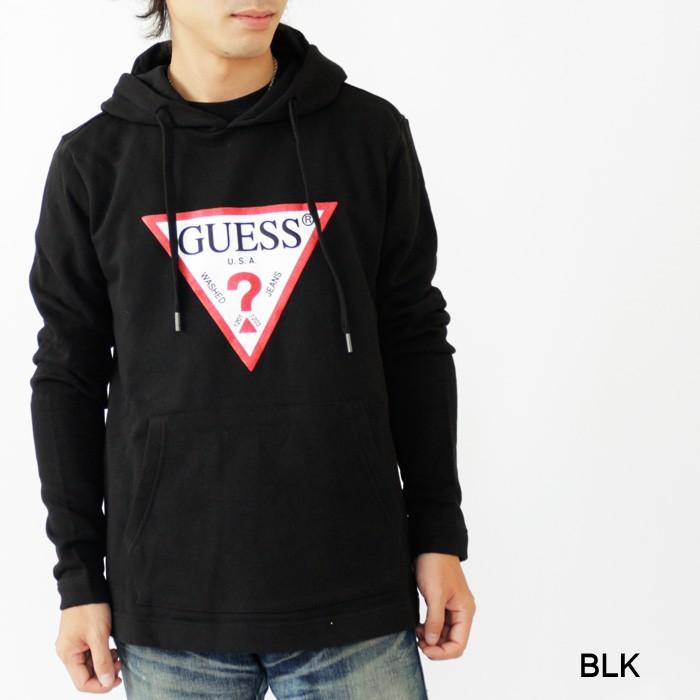 Seo In Guk 2019 パーカー GUESS（ゲス） パーカー トライアングルロゴパーカー メンズ