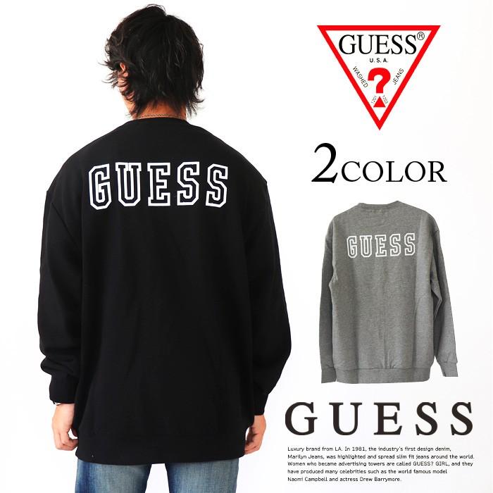 GUESS パーカー ゲス バックロゴ スウェットトレーナー メンズ