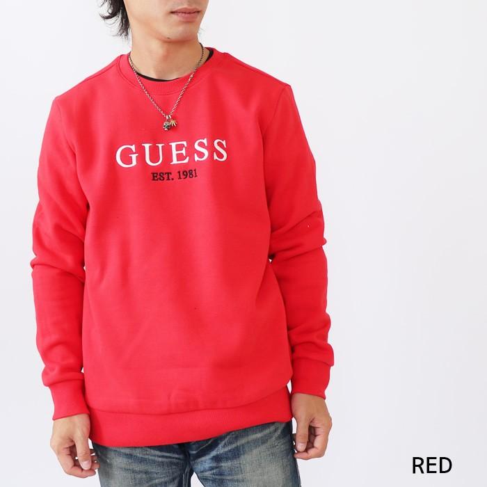 GUESS ゲス トレーナー スウェット 刺繍ロゴトレーナー 正規品 アメカジ 男女兼用 ブランド 2019年秋冬新作 モデル MJ4K8457K