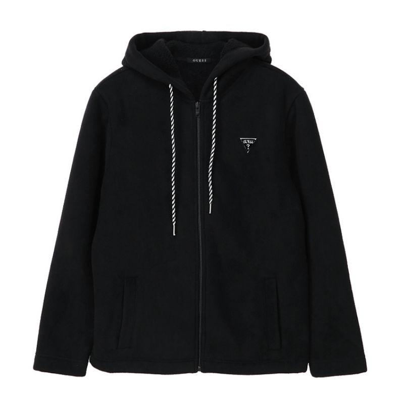 GUESS SALE セール ゲス ミニロゴフリースジップパーカー