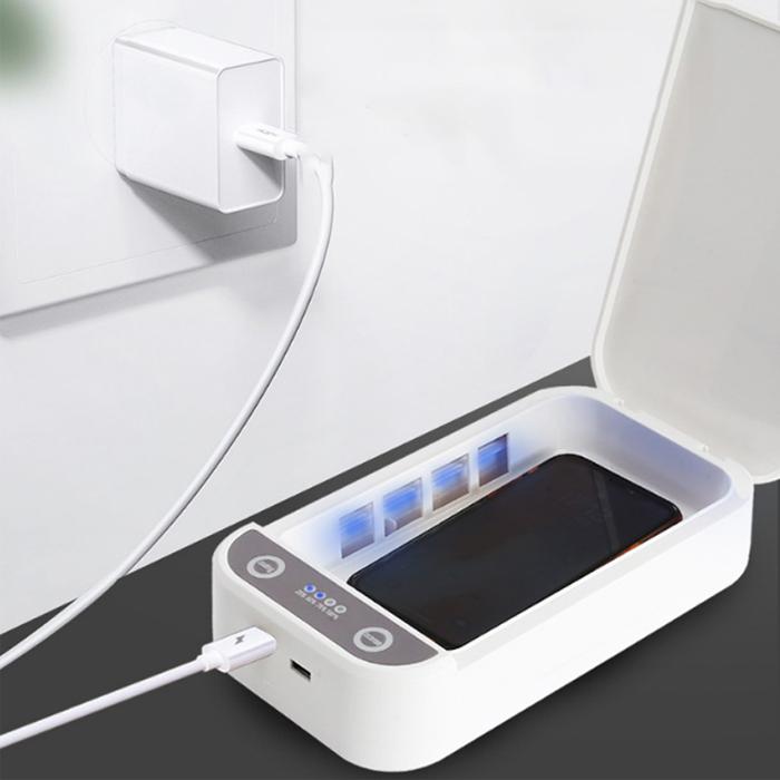 スマホクリーナー メガネクリーナー 除菌ケース 除菌器 スマホ 携帯電話 マスク メガネ UV 消毒 多功能 ウィルス対策 スマート除菌ボックス |  | 03