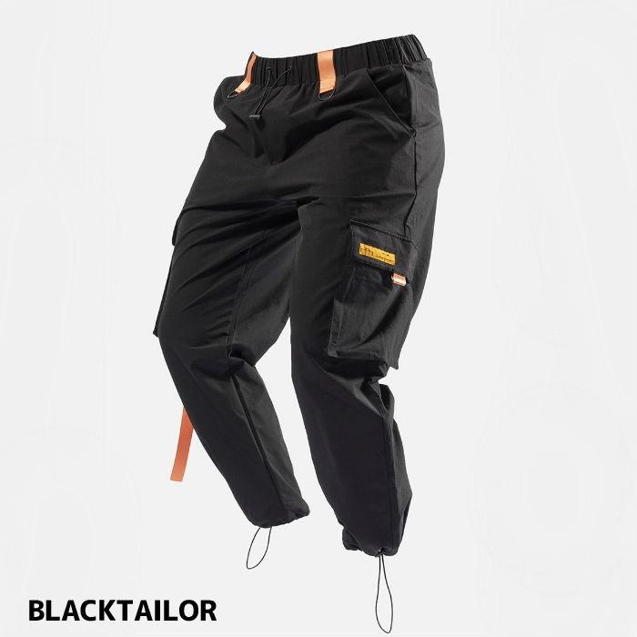 BLACKTAILOR ブラックテイラー N2 CARGO BLACK スト系 ストリート メンズ カーゴパンツ ジョガーパンツ メンズファッション 黒 | 