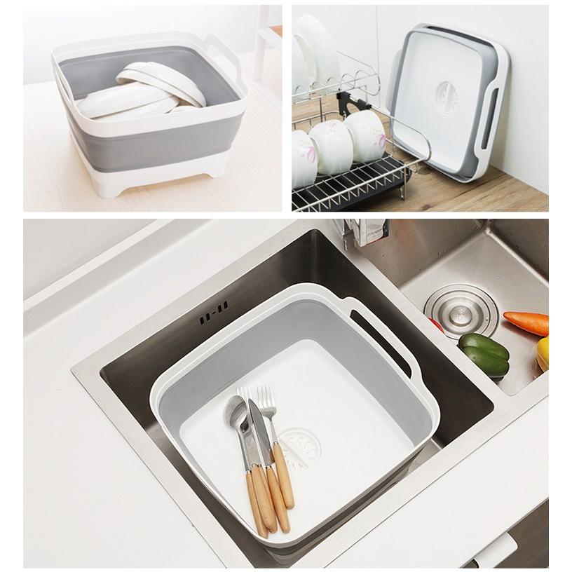 ソフト水切りかご シリコン 折りたたみ コンパクト ソフト 大容量 排水 防災 アウトドア キャンプ 食器 野菜 果物 洗濯 |  | 07